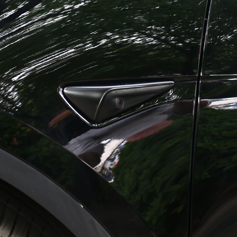 Abs Chrome Front Fender Side Marker Trim Car Camera Cover Trim For Tesla Model Y