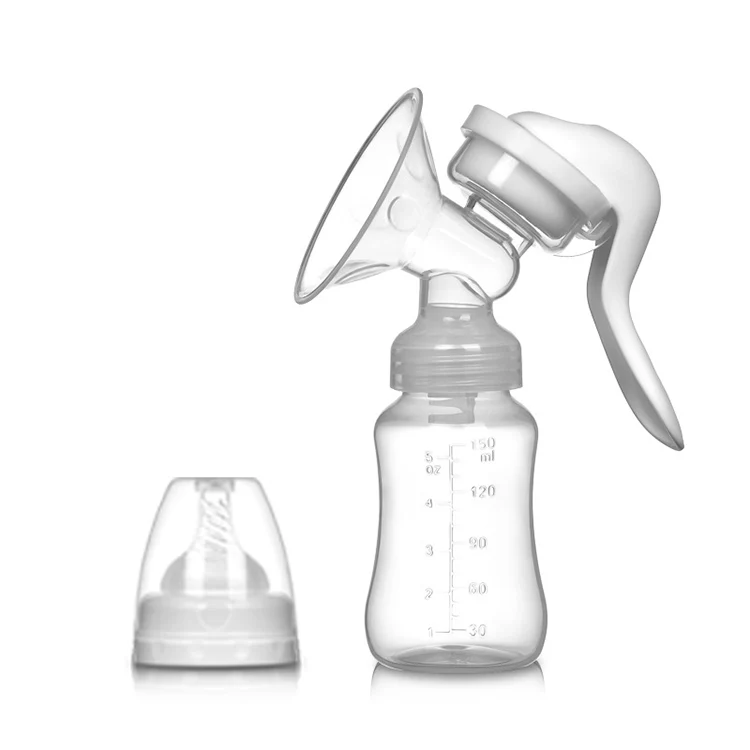 
2021 Wholesale Food Grade PP Portable Manual Breast Pump Breast Milk Collector 