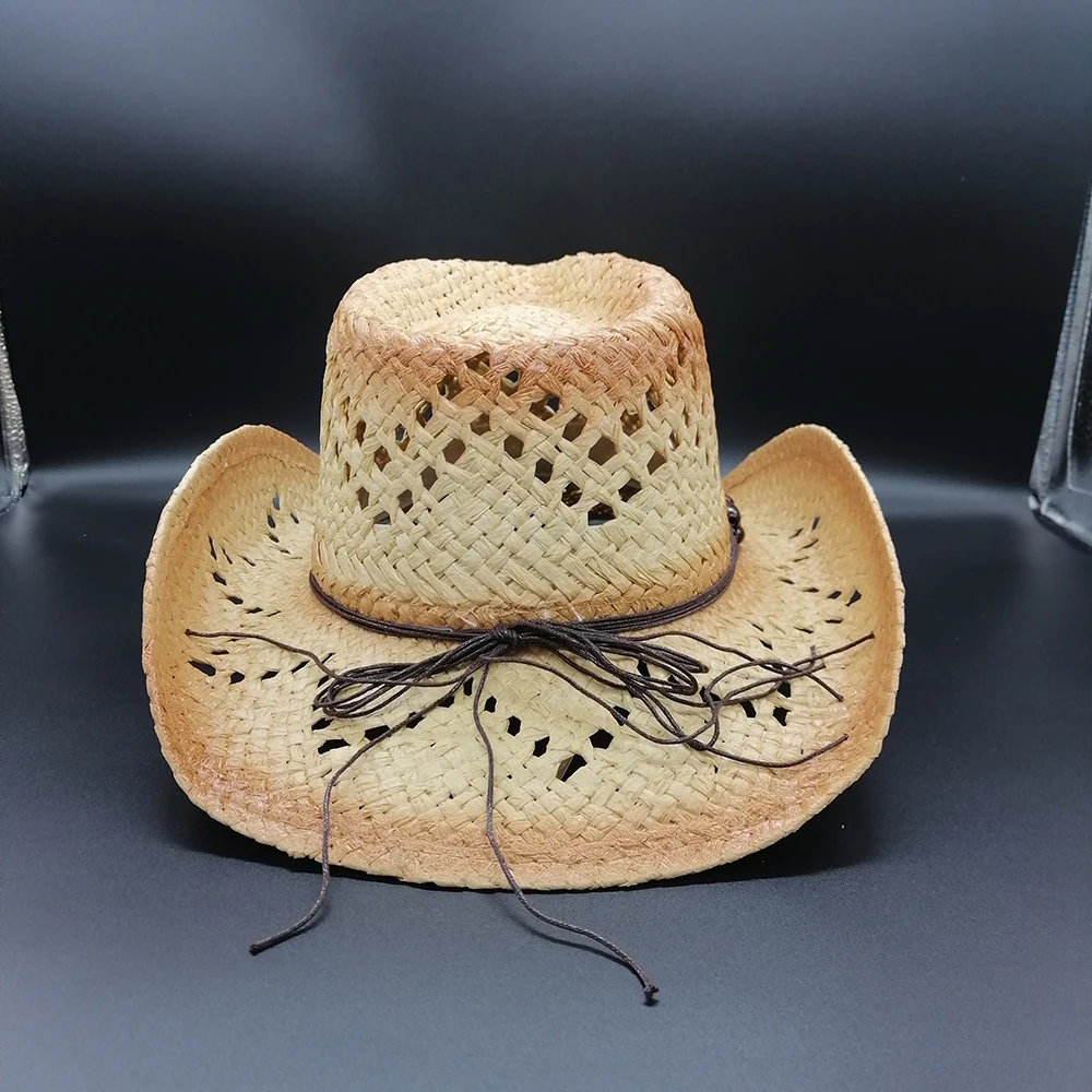 В наличии Мужская Американская Западная Техасская ковбойская шляпа бумажная соломенная шляпа широкие корректируемые поля Панама шляпа мексиканские шляпы