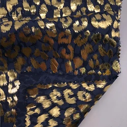 Jacquard Island filament satin great for dress Leopard print