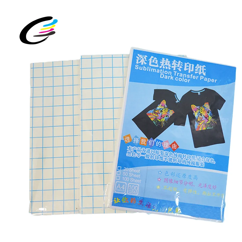 Fcolor Hot Sale A4 Size Dark Heat Transfer Paper For Cotton Fabric T Shirt Sublimation Paper