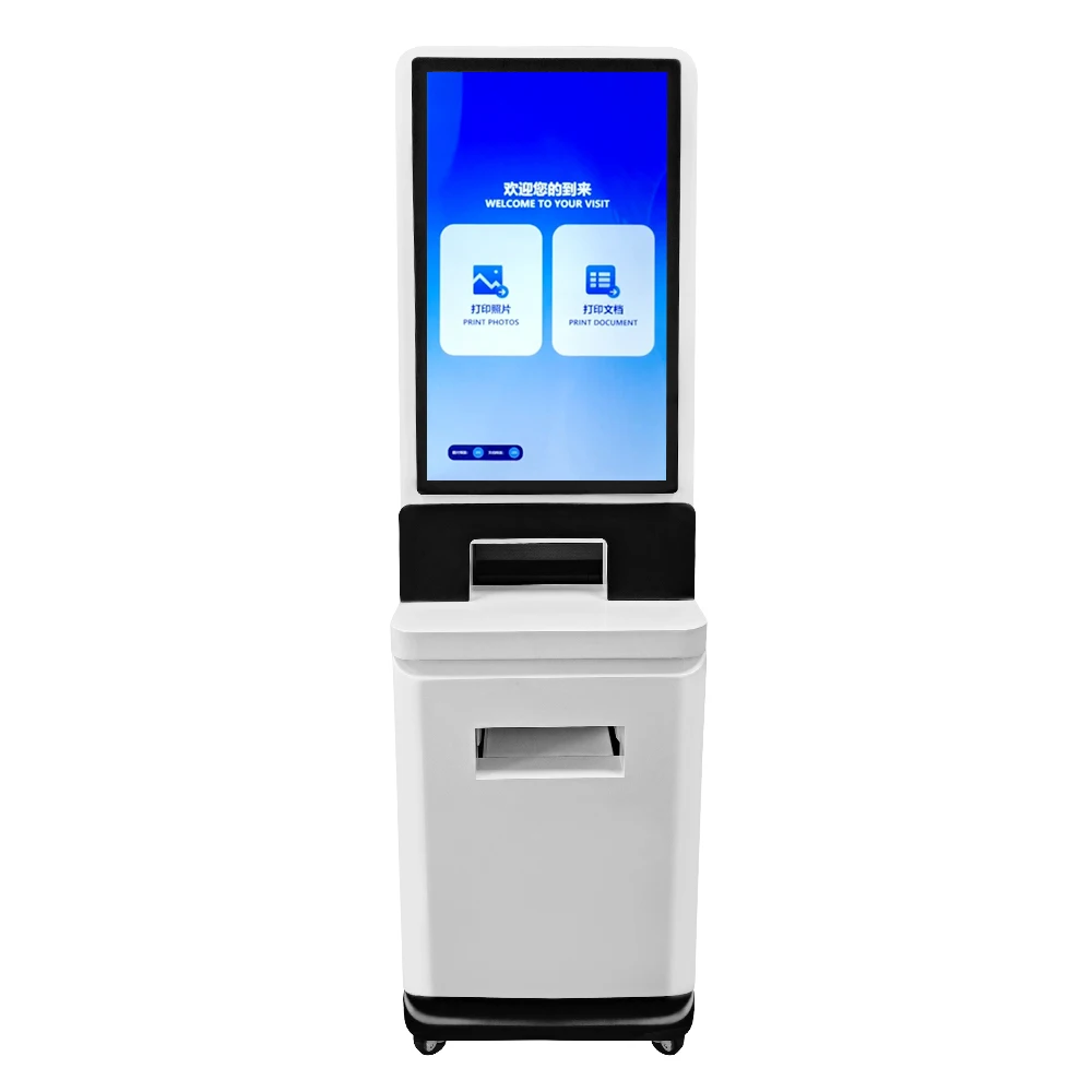 32inch university Automatic Self Service photo printing kiosk / A4 Document Printing kiosk
