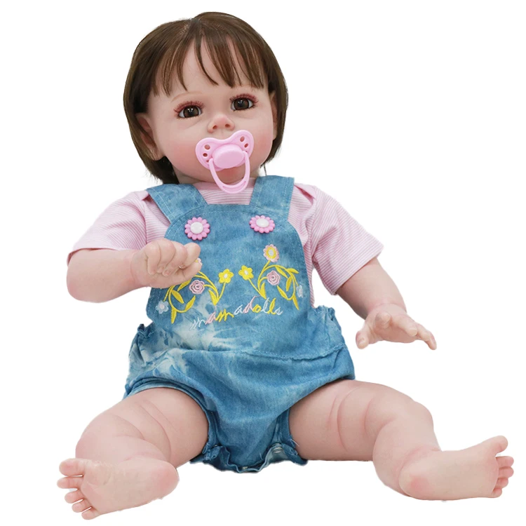 60cm handmade high quality painting reborn doll silicon short hair american doll with much detail