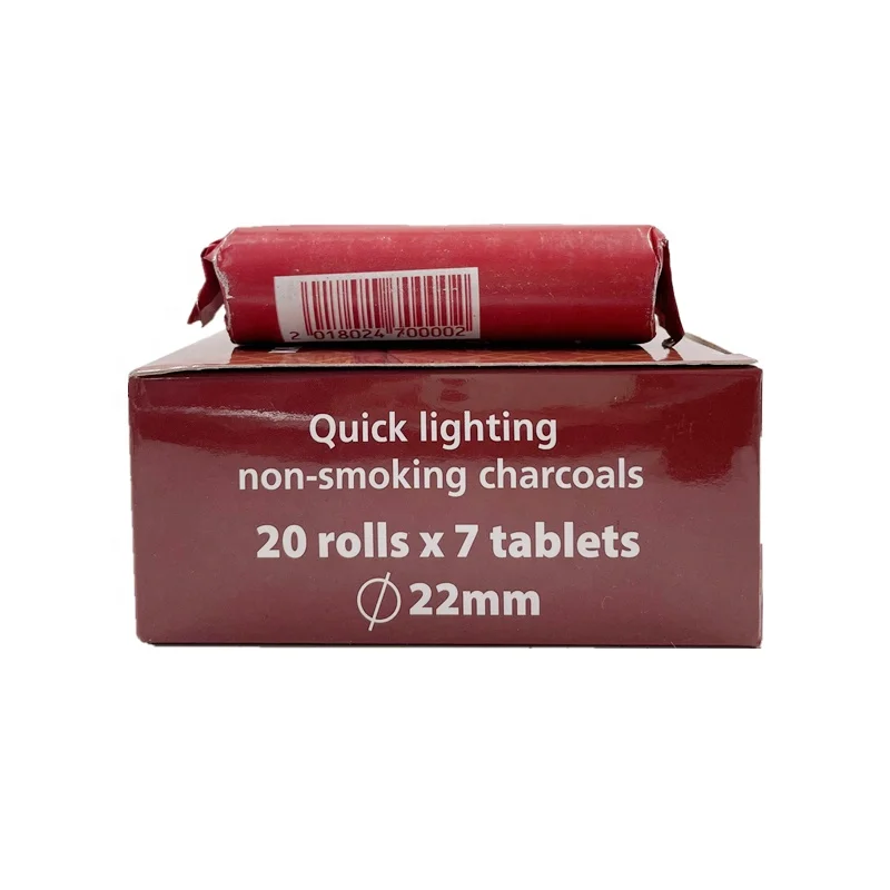 YKS 22mm Greece bakhoor charcoal incense coal shisha bamboo charcoal