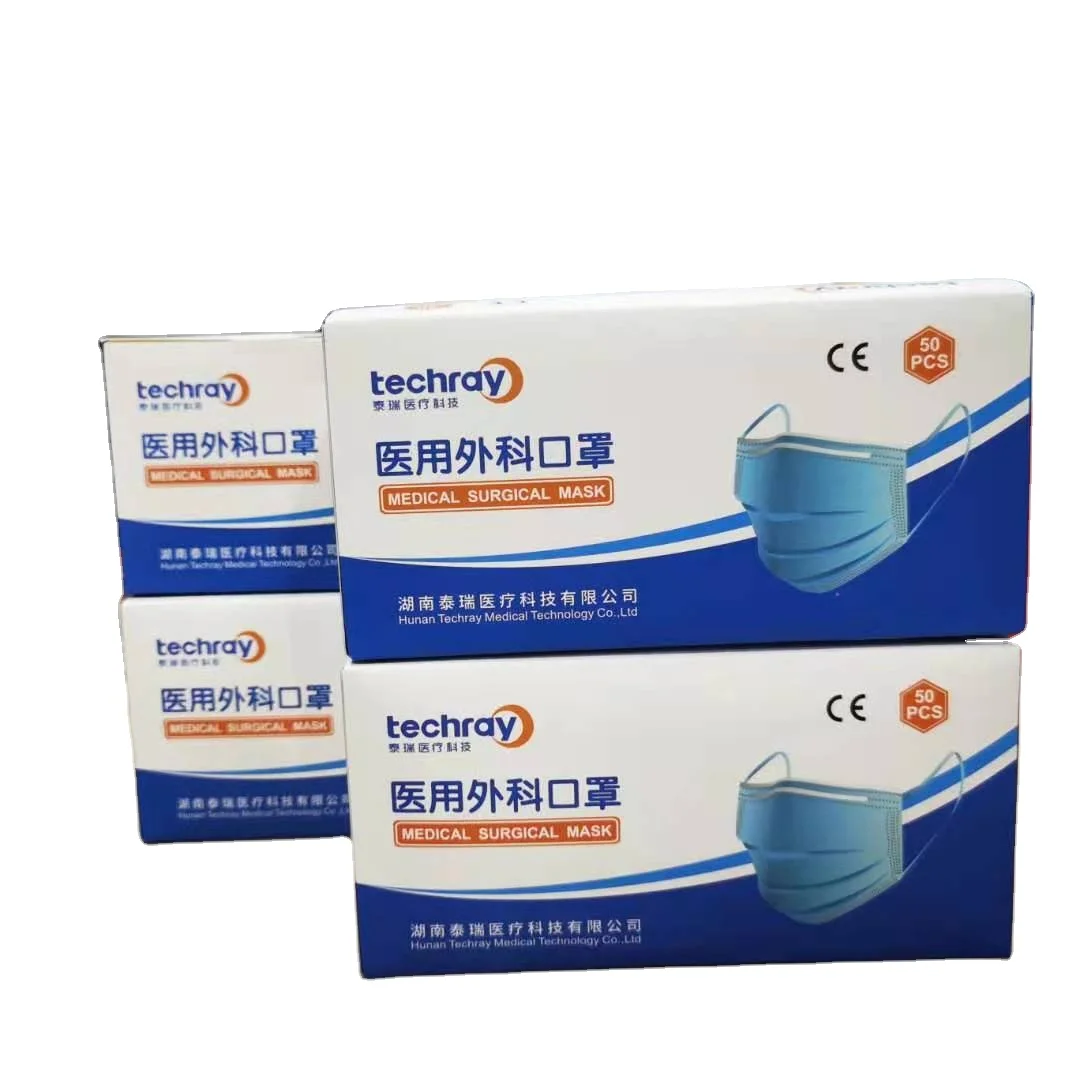 
White list factory CE ISO approved China medical mask supplier Type II 3 layers disposable face mask 