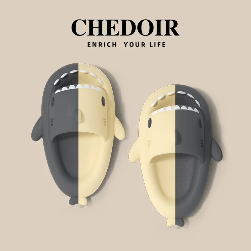 The Second Generation Of Sharks Slippers Women Wear Ins Tide Home With Non-Slip Custom Sports Slippers In Summer