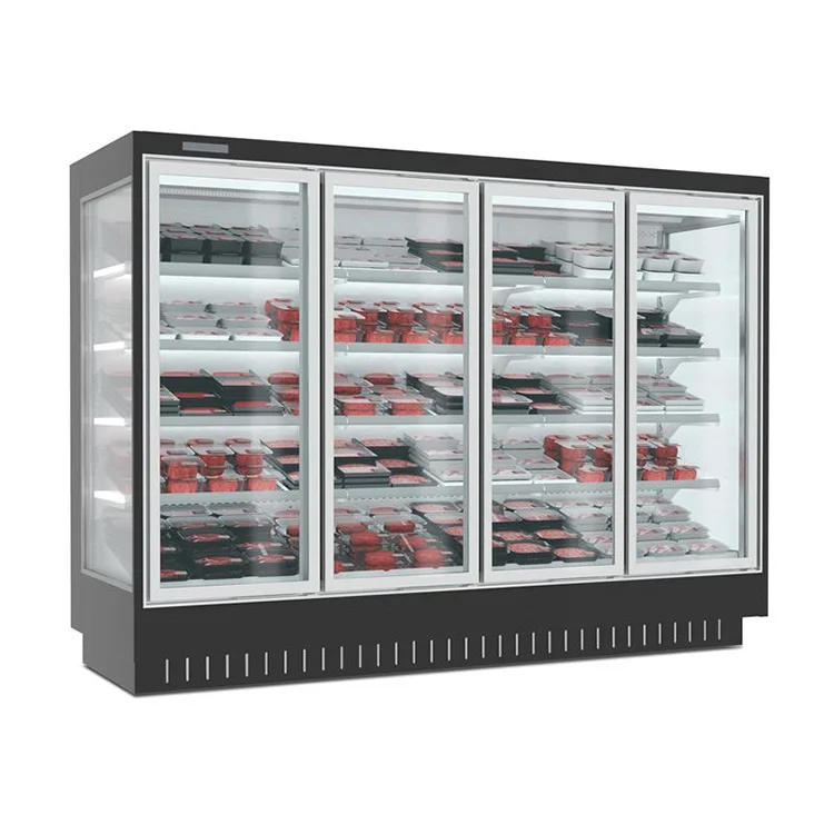 10ft Remote Closed Multideck Chiller Supermarket Drink Yogurt Bottle Milk Beer Display Open Refrigerator