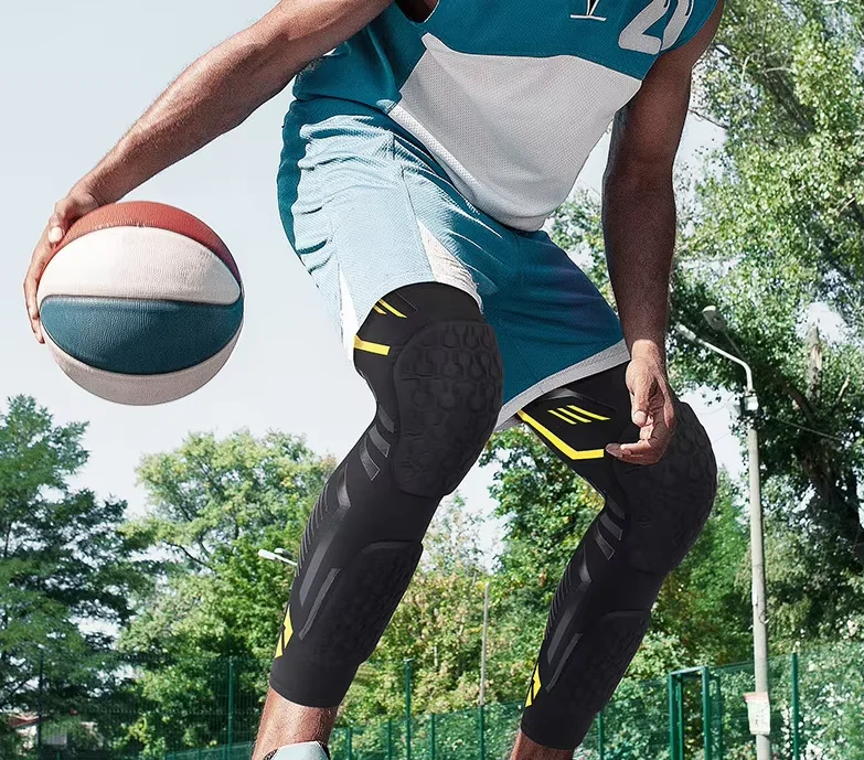 Youth Adult Volleyball Football Basketball Sports Knee Pads Thick Sponge Anti-slip Collision Long Compression Leg Sleeves Braces