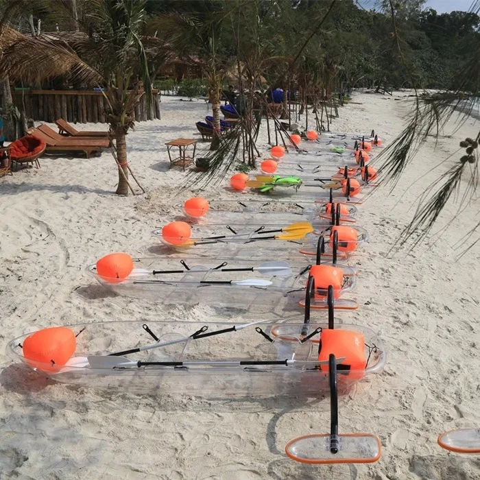 
kayak wholesale de pesca fishing clear sale sit on top used fishing plastic paddle canoe kayak for sail 