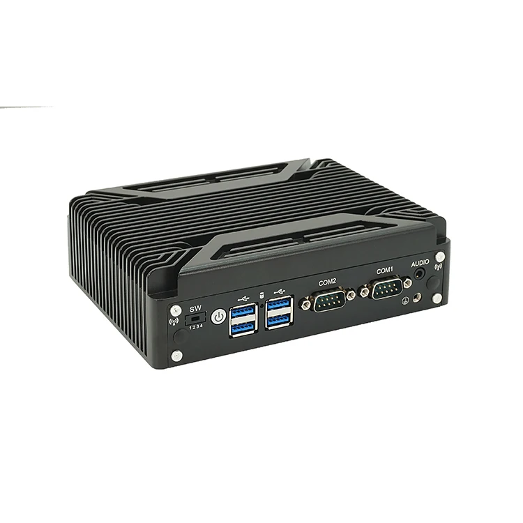 Factory Cheapest  Fanless Mini Computer Dual Core i5 5300U with 2xRJ45 10/100/1000 Mbps 2xRS232 Mini Industrial PC