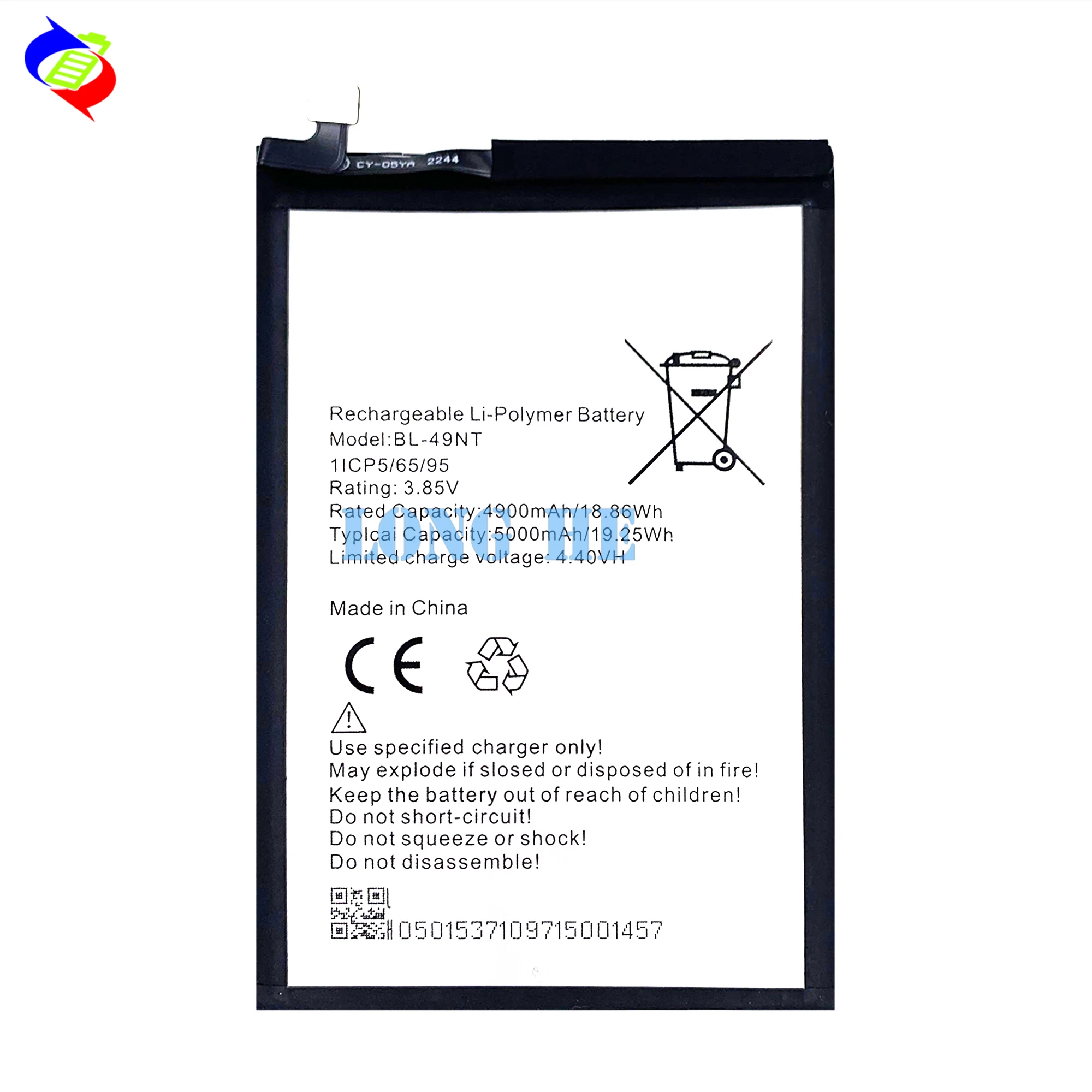 Lithium mobile phone battery BL-49NT for tecno Spark GO 2023 POP 7 PRO Rechargeable Batteries