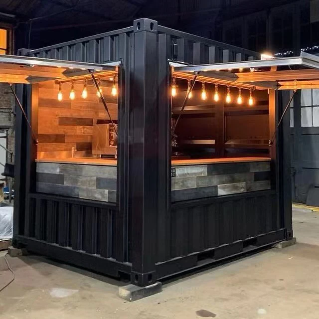 10ft mini container coffee shop for sale China shipping container booth fast food kiosk bar container