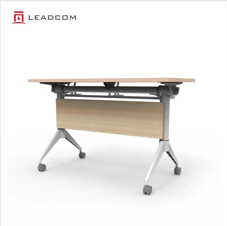 Leadcom Office Furniture folding Training Meeting Room table folding flip top conference room desk training table desk