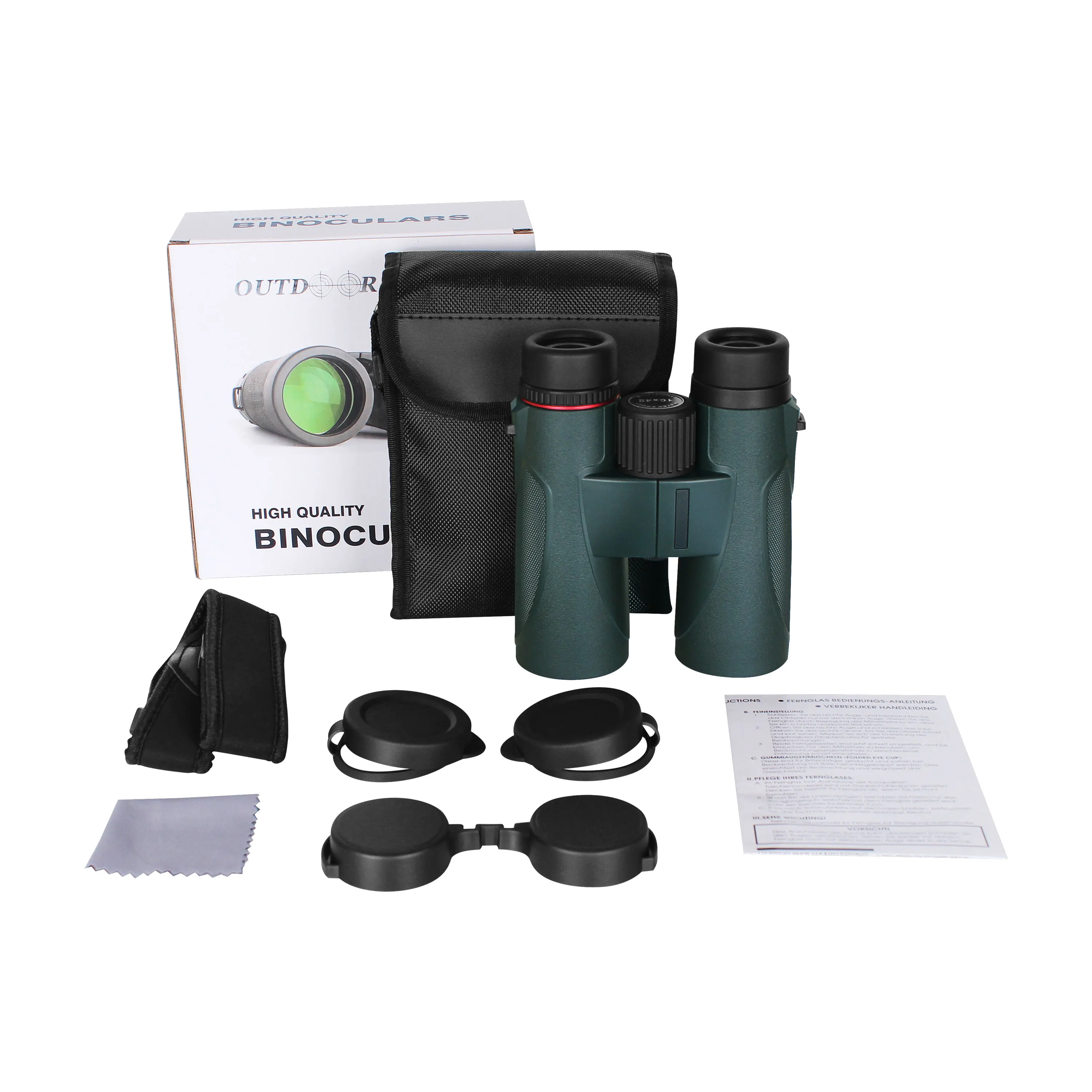 (BM-7218B)High Power New Design 10X42 FMC Lens Big Eye HD Professional Nitrogen Filled Long Distance Fishing Green binoculars