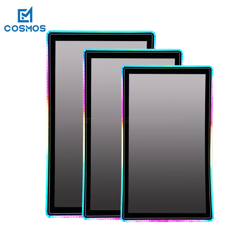 Touchscreen-monitor Portable 43 Inch Waterproof Touchscreen J Curved Gaming Screen Monitor With Side LED Bar Touch Display