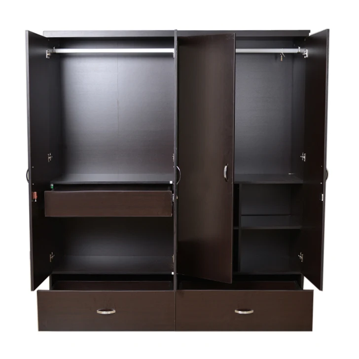 Factory custom cheap price large storage Pakistan wooden closet wardrobe with lock door design