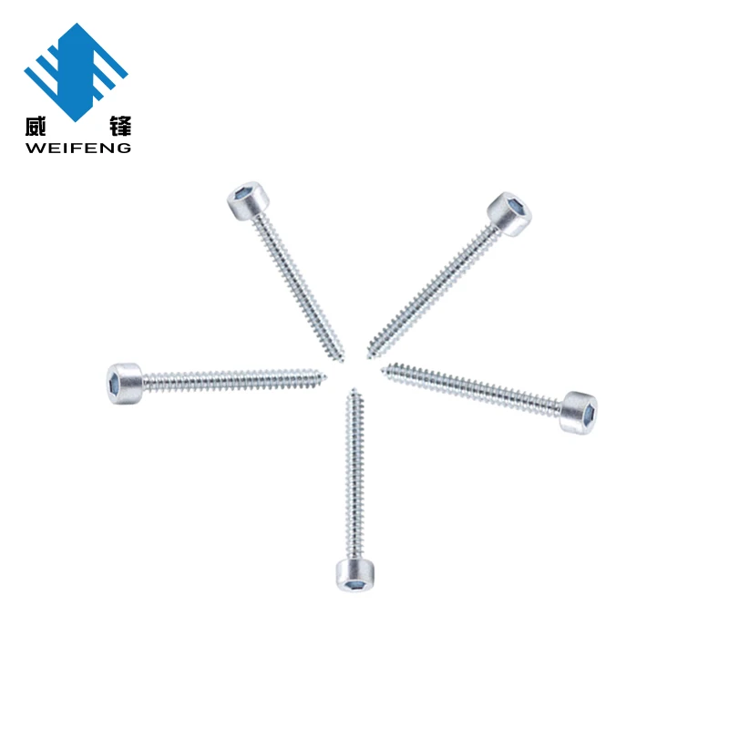 High Quality Flat Head Zinc Plated Hex Socket Head Screw M5 M6.3 M7 Furniture Confirmat Screw