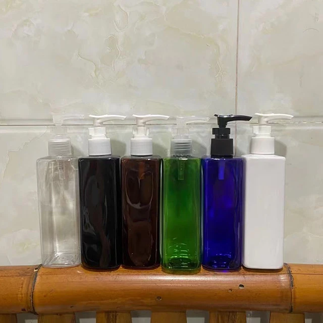 Hengjian 250ml plastic lotion pump square bottle for hotel shampoo and and hair care conditional bath shower cosmetic packaging