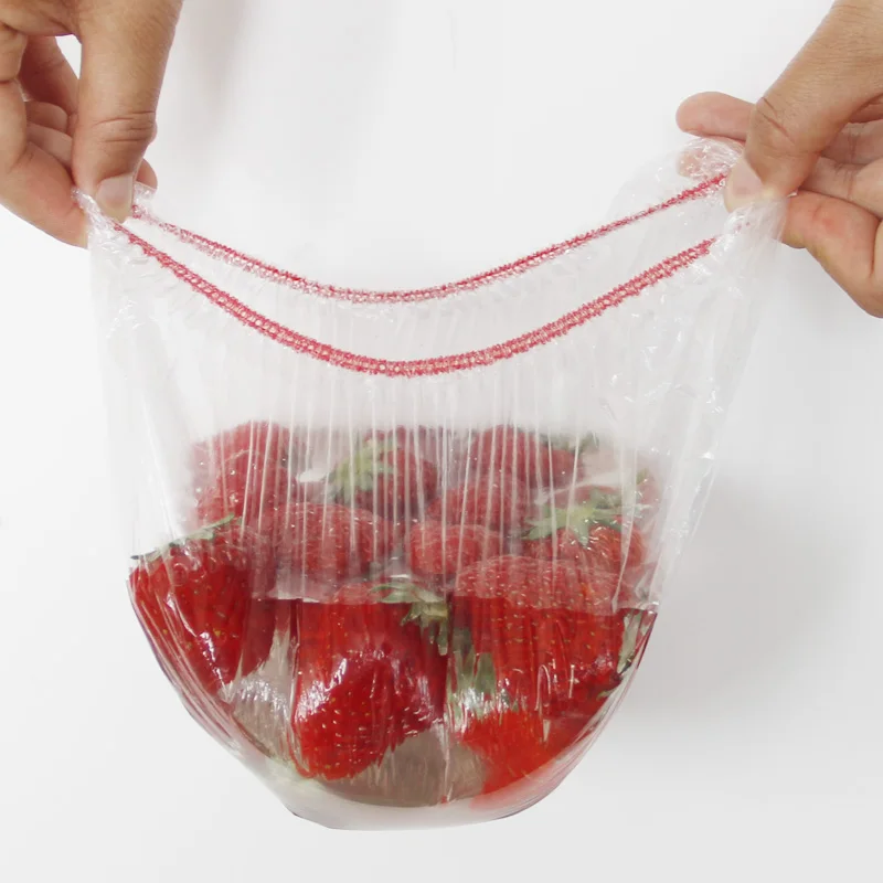 Custom Collapsible Disposable Transparent PE Plastic Food Cover Clear Plate and Bowl Fresh Elastic Elastic Specialty Tool