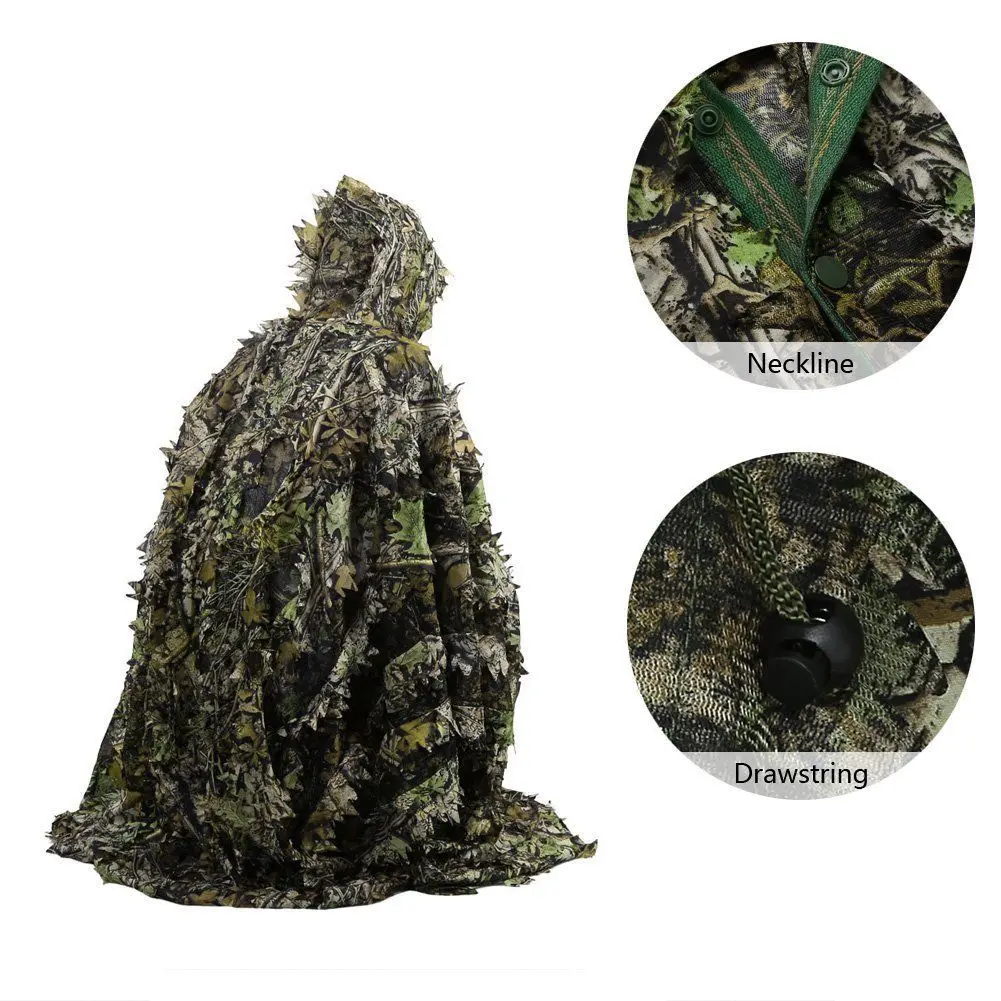 Custom 100% Polyester Camouflage Raincoat Poncho Light-Weight & Durable with PVC Coating Personal Defense Equipment