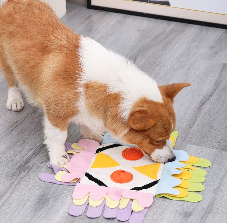 Wholesale New Product Owl Durable Polar Fleece Interactive Dog Smart Toy Pet Dog Snuffle Training Mat