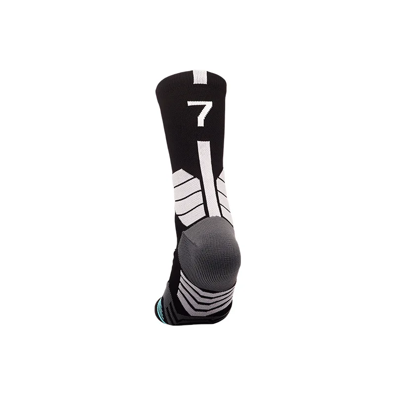 Wholesale Custom Fashion  Sports Socks Running Men Number Socks  Elite Quality Basketball Socks