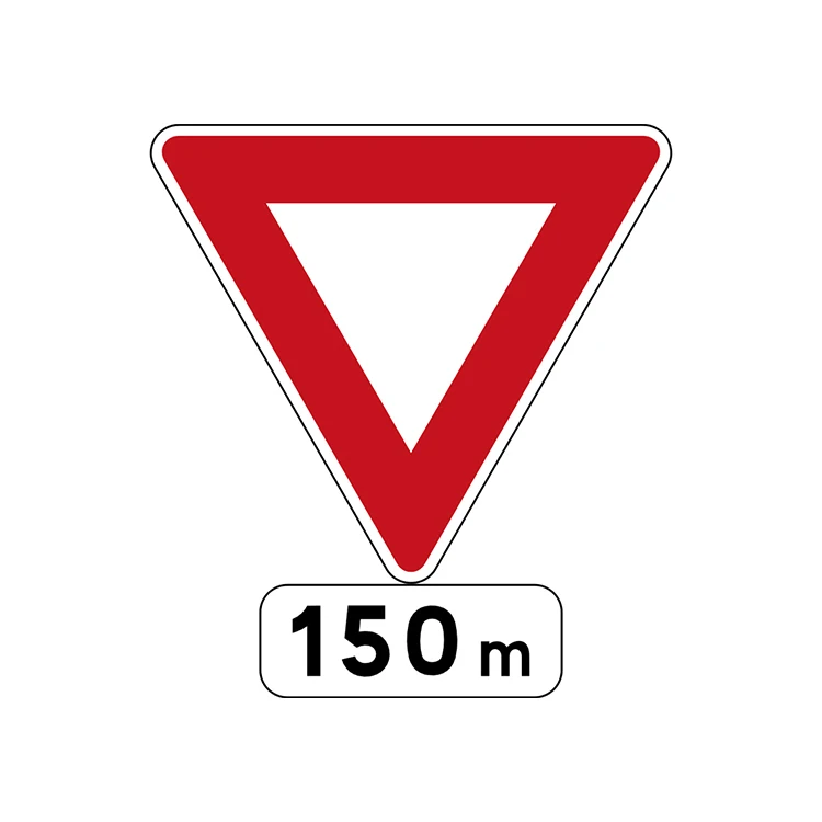 High Durability Aluminum Two Way Traffic sign Roadway Safety Signage Custom Security Signs