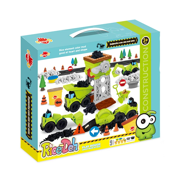 EBAYRO 2021 New product eco-friendly clay suitable for children education intelligent children rice dough clay Engineer scenario