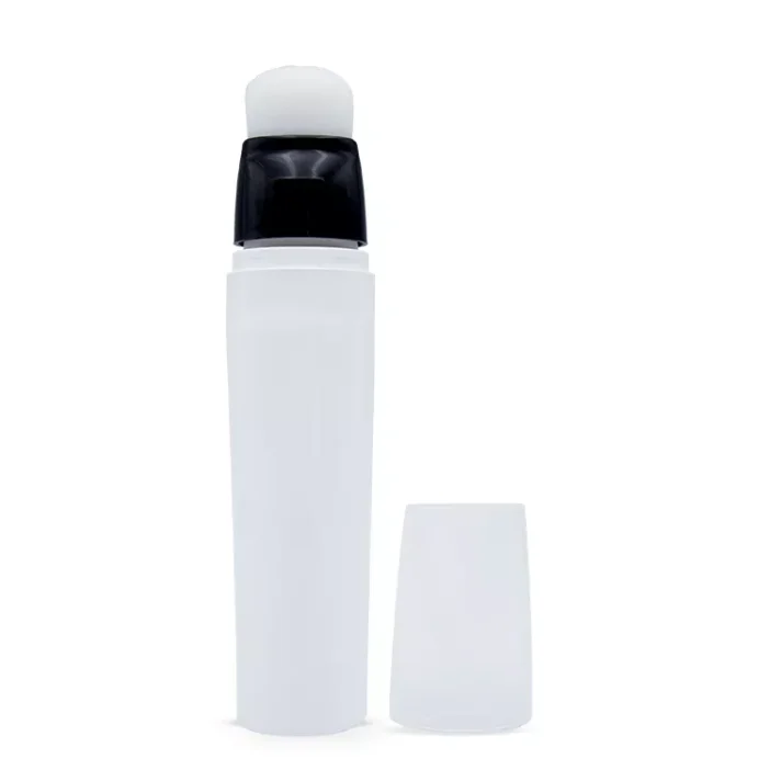 Customs design flat shape silicone spatula silicone applicator PE material skin care cream tube