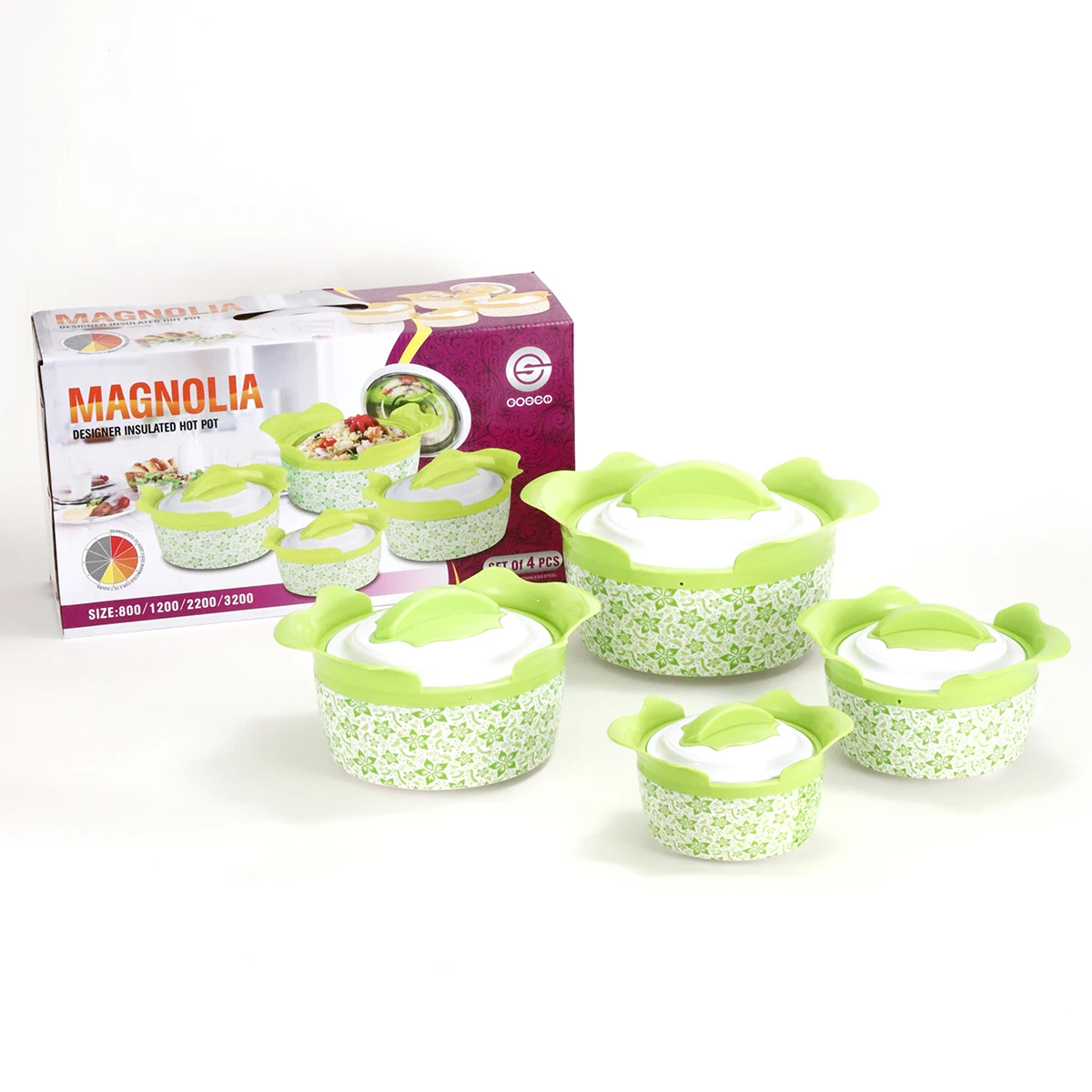 Coloful Stainless Steel 4Pcs Set Casserole Thermal Insulated Bowl with Lid Insulated Casserole Hot Pot
