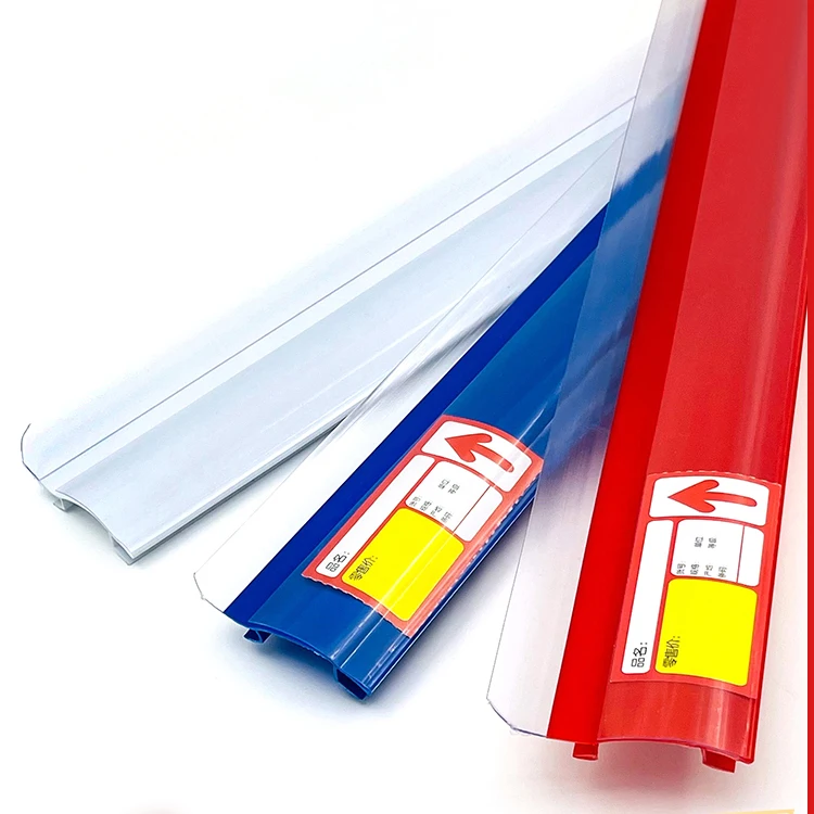Качественный пластиковый дисплей ПВХ цена держатель для этикеток полка оптовая продажа балки данных супермаркетов