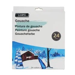 LANPO brand Gouache color paint set of 12x12ml gift box studio activities kit