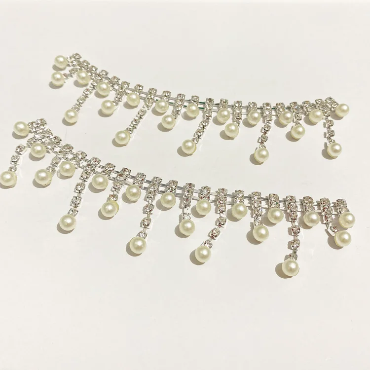 Detachable accessories heeled sandals bridal wedding shoe chains rhinestone embellishments for shoes women