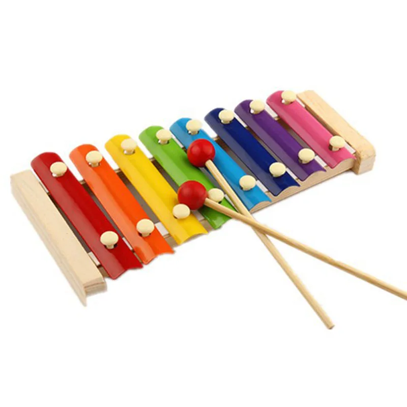 8-Note Music Instrument Toy Wooden Frame Style Xylophone Piano Colorful Children Kids Musical Funny Toys Baby Educational Gifts