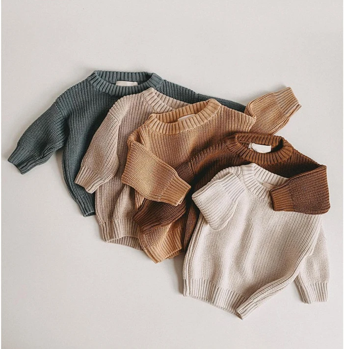 Детский трикотажный пуловер с длинным рукавом