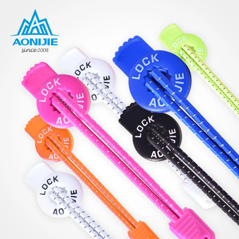 
Factory Directly AONIJIE High Quality Running Shoelaces Climbing Running Riding Elastic Shoelaces Fluorescent Belts for Shoes 