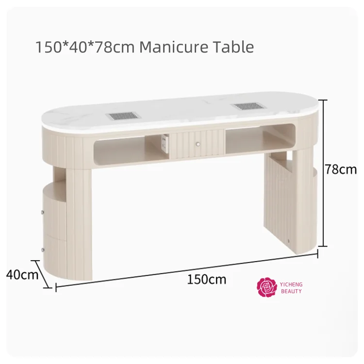 Yicheng beauty hot selling marble manicure table and chair economy style manicure table backrest chair sofa combination for sale