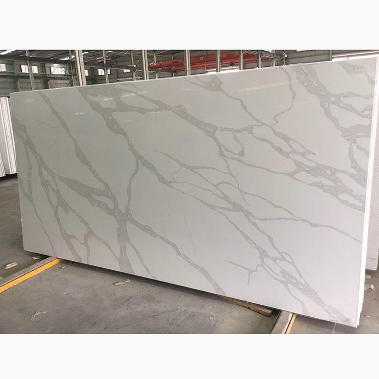 Calacatta White Marble Engineered Stone kitchentop countertop Artificial Stones Quartz Slab