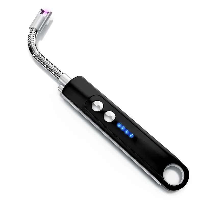 Upgraded Gooseneck Electric Long Candle Lighter, Usb Rechargeable Arc Lighter With Led Battery Display Windproof For Kitchen BBQ