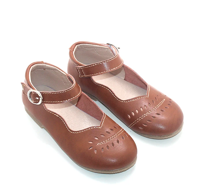 smooth vegan leather cut out baby girl boutique mary jane kids shoes for toddler girl hard sole