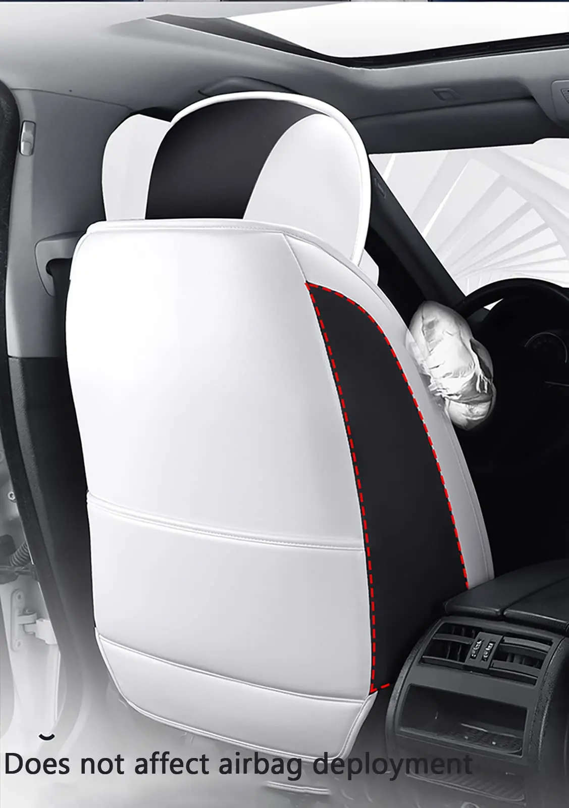 Sports Style  PU Leather Car Seat Covers Full Set Protector for Acura RDX 2008-2022