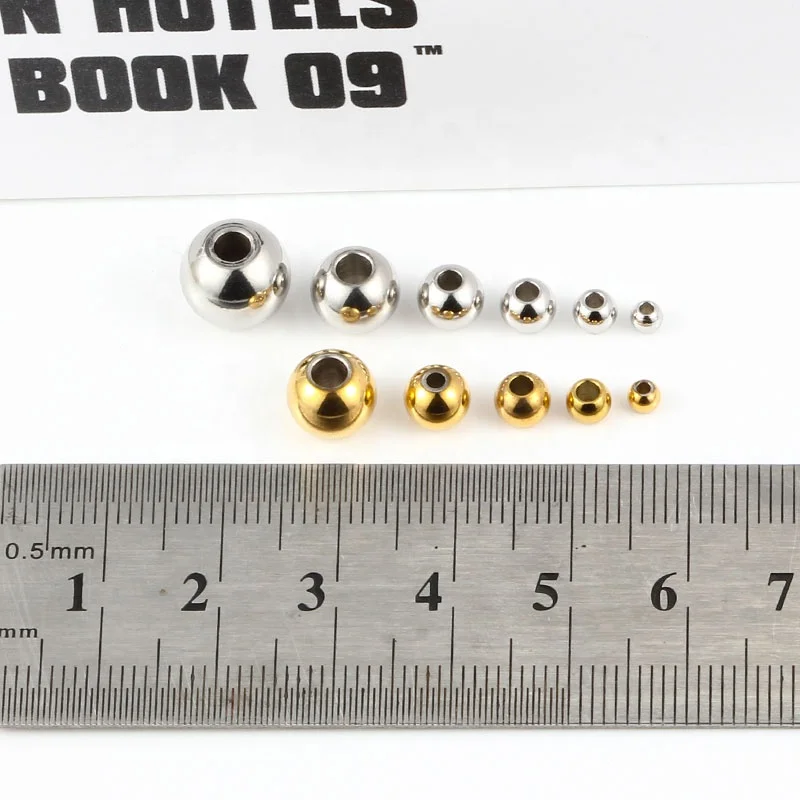 wholesale Diy Bracelet Necklace Beaded Spacer Metal Beads Handmade Custom Logo Beads Jewelry Making