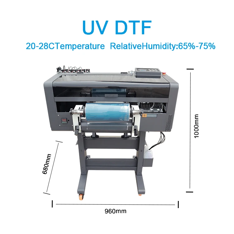 2024 new design 30cm 3 XP600 uv dtf printer a3 uv sticker printer pet film uv dtf printer full set ab film