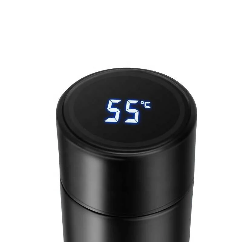 New design 500ml Smart LED Temperature Display Sports Insulated Thermal 304 Stainless Steel  Intelligent Vacuum Flask