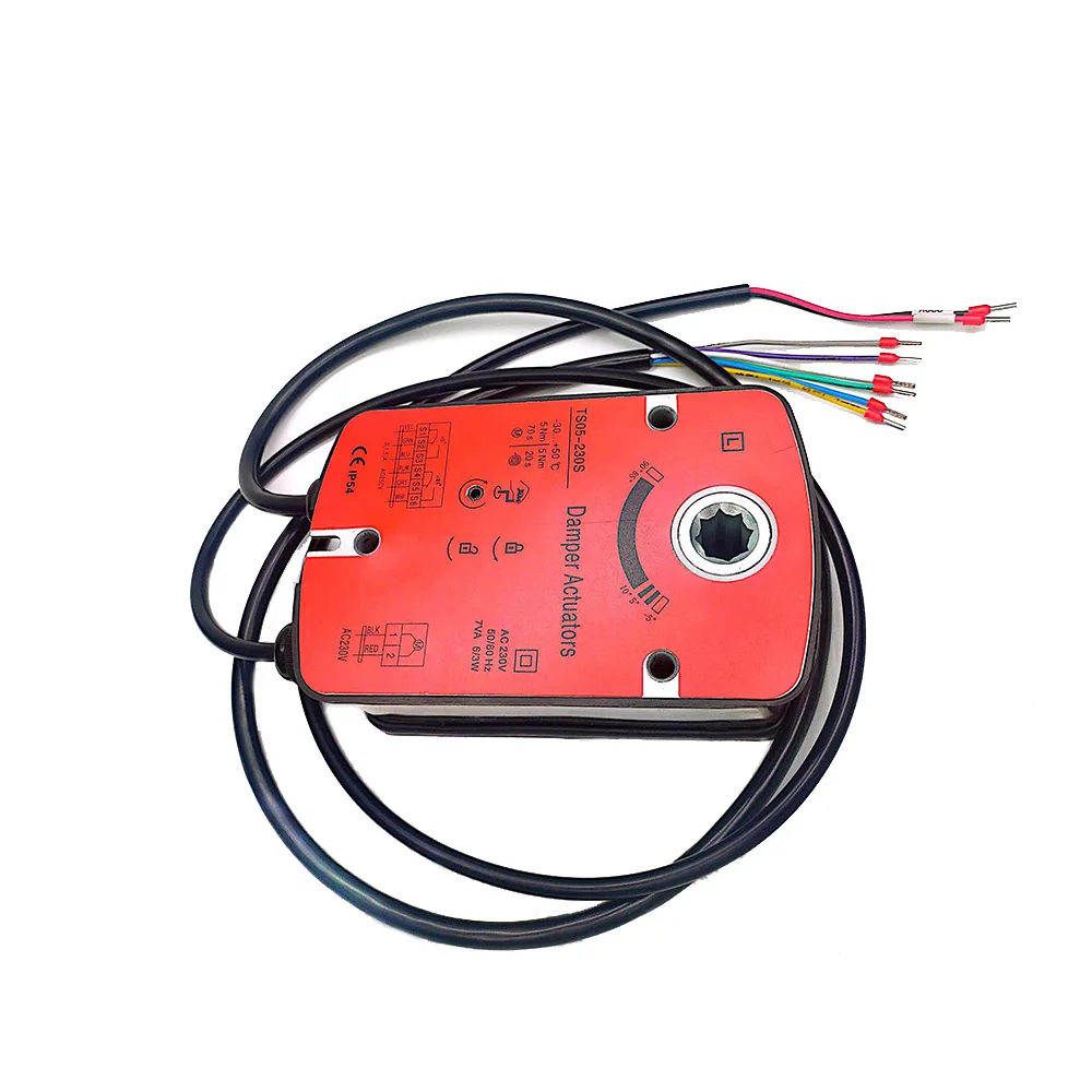 Manufacturer 230 Voltage HVAC System Damper Control  5Nm Circle Coupling Spring Return Damper Actuator For Air Conditioning