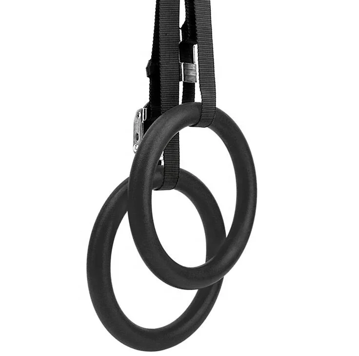 High quality gym rings nylon strap cross fitness ABS adjustable gymnastic rings