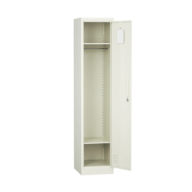 Factory Staff Locker 1 Door Wardrobe Metal Locker Cabinet School Gym Clothes Storage Closet Cabinet Single Door Steel Locker