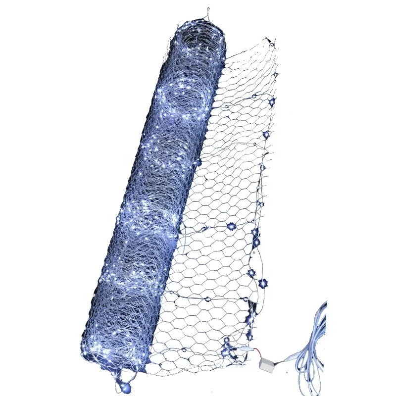 Wedding hall layout barbed wire belt lamp modeling net rice grain lamp net starry sky chandelier ceiling wedding props