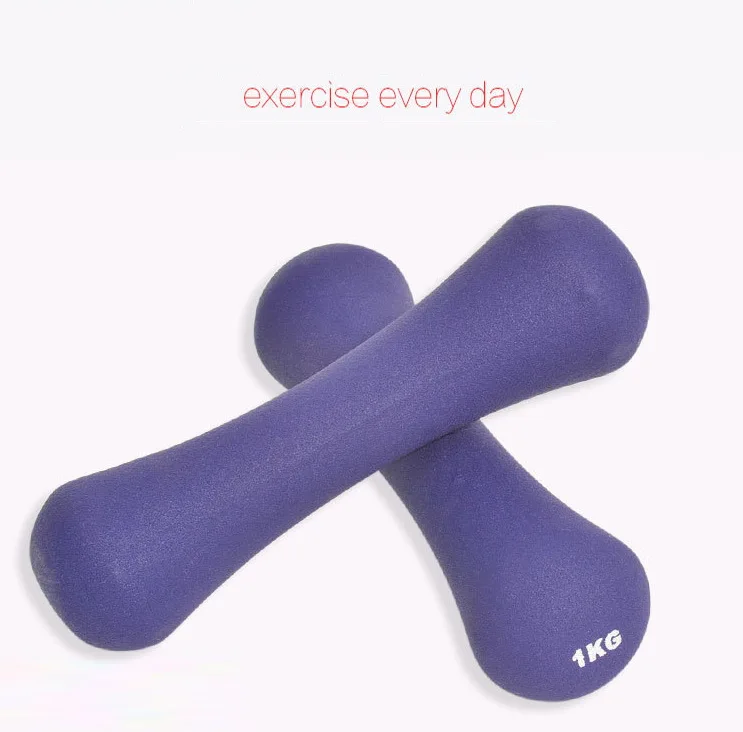 2021 China Gym equipment Cast iron Neoprene Coated colorful Dumbbell neoprene dumbbell gym dumbbells set Home Slimming  Exercise