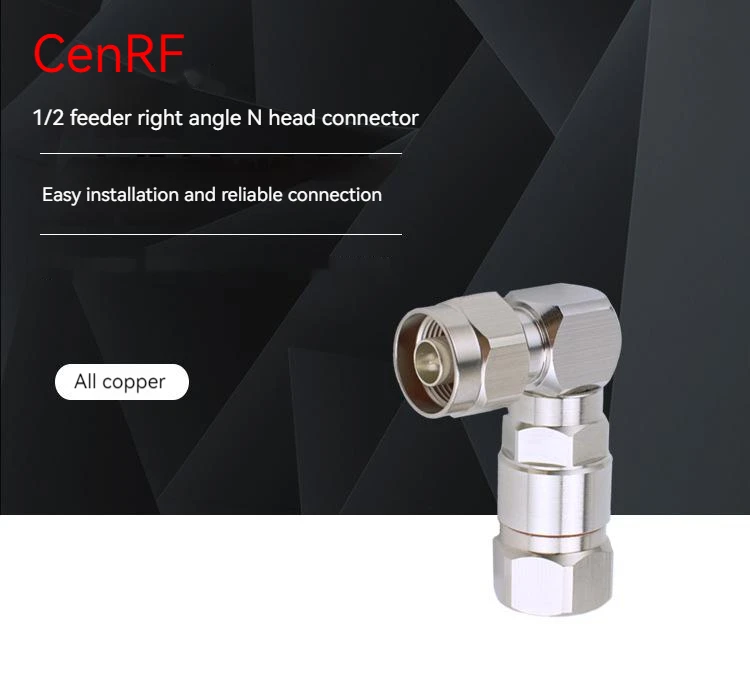 RF N Male Connector Right Angle Connector N-Male For 1/2 Coaxial Cable